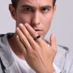 Black Gold Mens Wedding Band, Tungsten Steel Wedding Bands 1