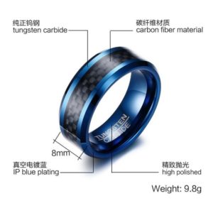 Promise Rings for Him, Tungsten Carbide Mens Rings 1