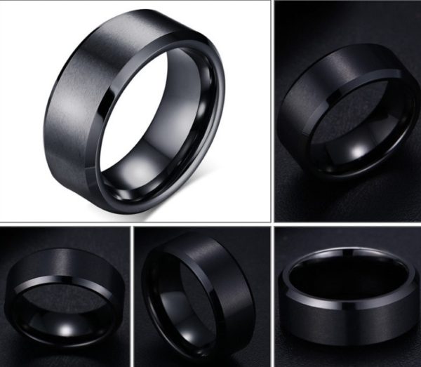 black metal wedding bands, black wedding bands, mens black wedding bands, black wedding rings for men, black wedding rings for him 1