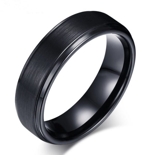 black tungsten rings Black Tungsten Mens Ring, Wedding Bands for Him