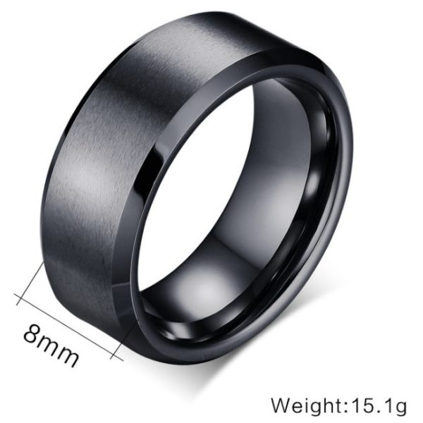 black tungsten wedding bands Black Metal Wedding Bands for Him, Wedding Rings for Men