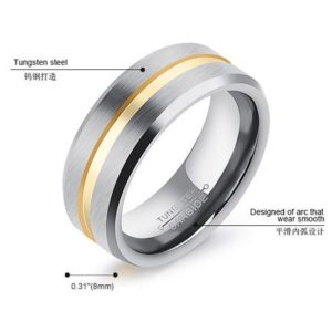brushed tungsten wedding bands White Tungsten Ring, Brushed Tungsten Mens Wedding Bands