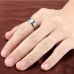 mens tungsten wedding bands White Tungsten Ring, Brushed Tungsten Mens Wedding Bands