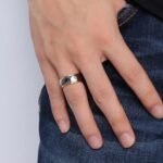 Wholesale 8mm Faceted Tungsten Rings with Polished Finish - Image 2