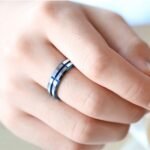 tungsten carbide rings Blue Tungsten Wedding Bands, Tungsten Rings for Men