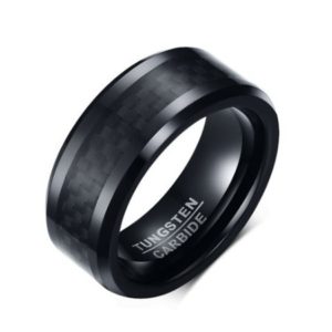 tungsten carbide wedding rings Tungsten Carbon Fiber Ring, Tungsten Comfort Fit Wedding Bands