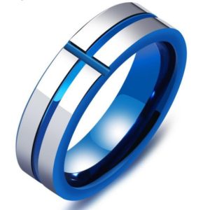tungsten rings blue tungsten wedding bands, tungsten rings for men