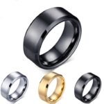 tungsten wedding bands Black Metal Wedding Bands for Him, Wedding Rings for Men