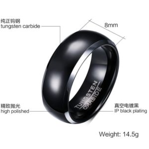 Custom Engraved Rings for Men， Laser Engraving Tungsten Wedding Bands