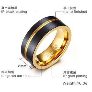 mens black tungsten wedding bands, black tungsten engagement rings, mens black engagement rings