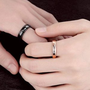 Matching Promise Rings for Boyfriend and Girlfriend Couple Ring
