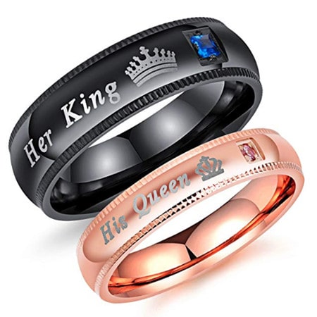 Girlfriend boyfriend rings on sale