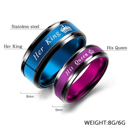 NEXT CREATION Plated Stainless Steel Couple Promise Rings for Men & Women  Girls & Boys Alloy Ring Price in India - Buy NEXT CREATION Plated Stainless  Steel Couple Promise Rings for Men