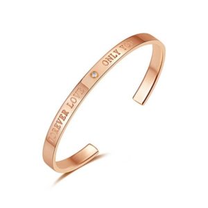 C Bracelet Womens Rose Gold Bangle Bracelet jewelry