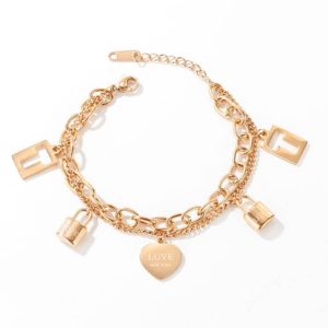 Double Chain Bracelet Bangles for Women jewelry