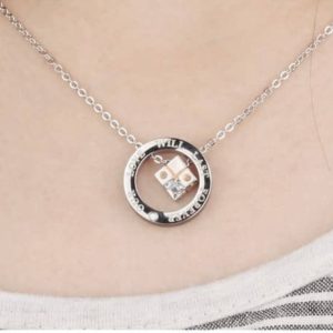 cube pendant, cube necklaces, matching necklaces for boyfriend and girlfriend
