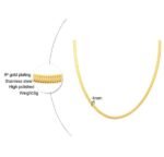 flat snake chain necklace gold, flat snake chain necklace, silver flat snake chain necklace, stainless steel necklace womens