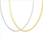 flat snake chain necklace gold, flat snake chain necklace, silver flat snake chain necklace, stainless steel necklace womens jewelry