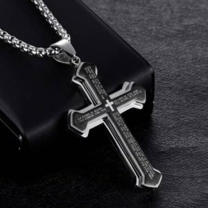 mens cross necklace, promise necklace for him jewelry