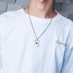 playing card pendant, playing card necklace, boyfriend and girlfriend necklace